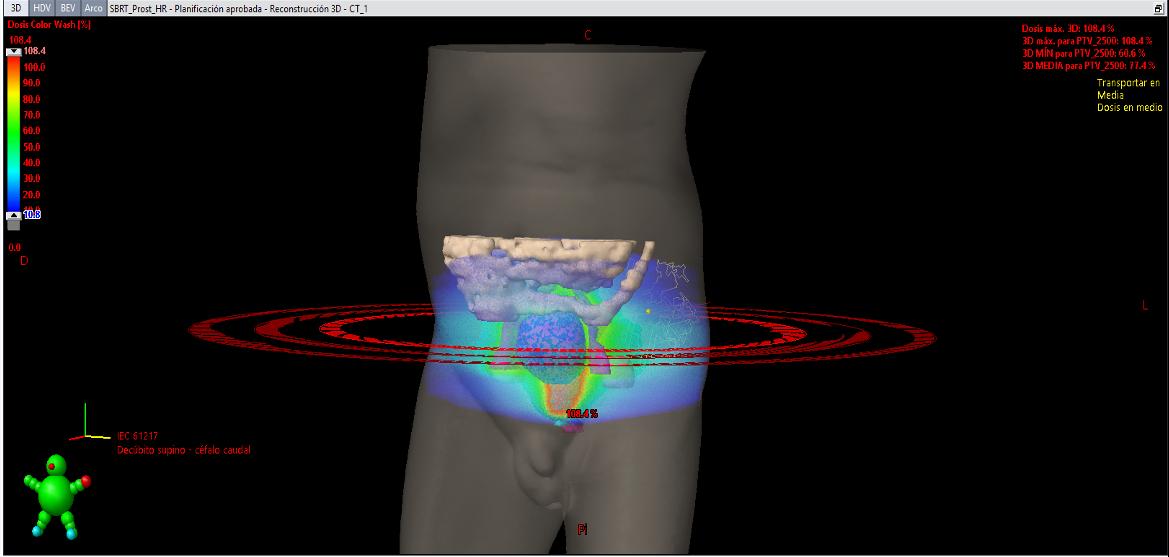 Imagen 3D con colores y arcos rojos